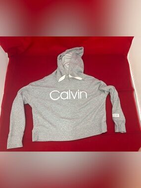 Calvin Klein Performance Gray Logo Hoodie Women's Small S/P/CH Pullover Hoodie